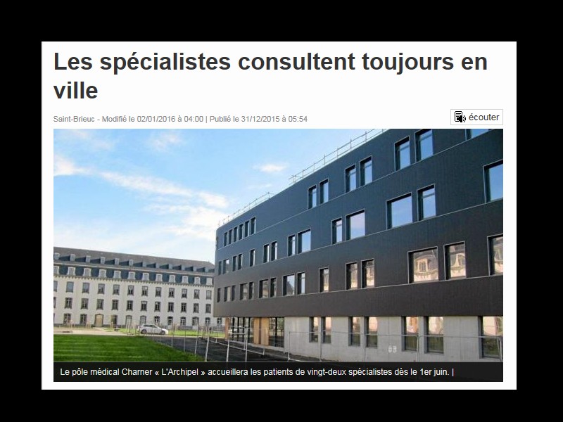 Les spécialistes consultent toujours en ville  132