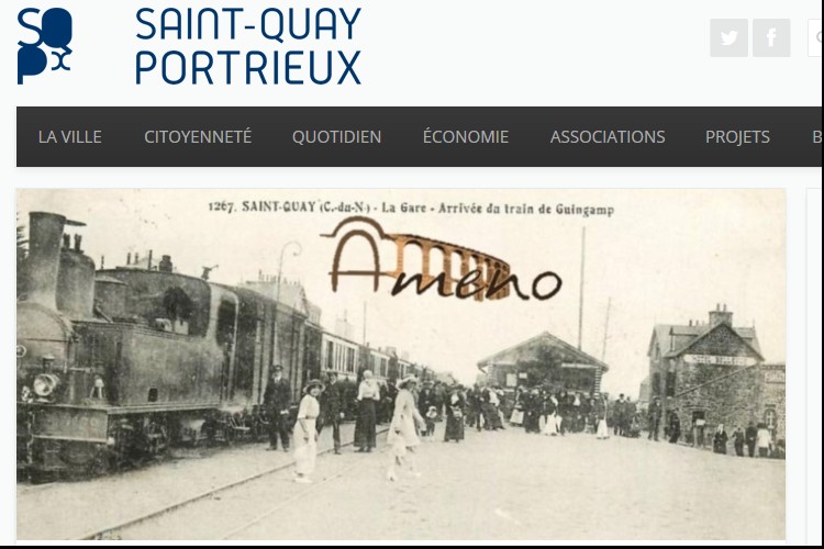 SAINT QUAY PORTRIEUX Chemin de fer : livre en préparation  AMENO  13712
