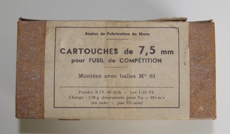 Identification boite munitions 9 mm française dite de compétition 210