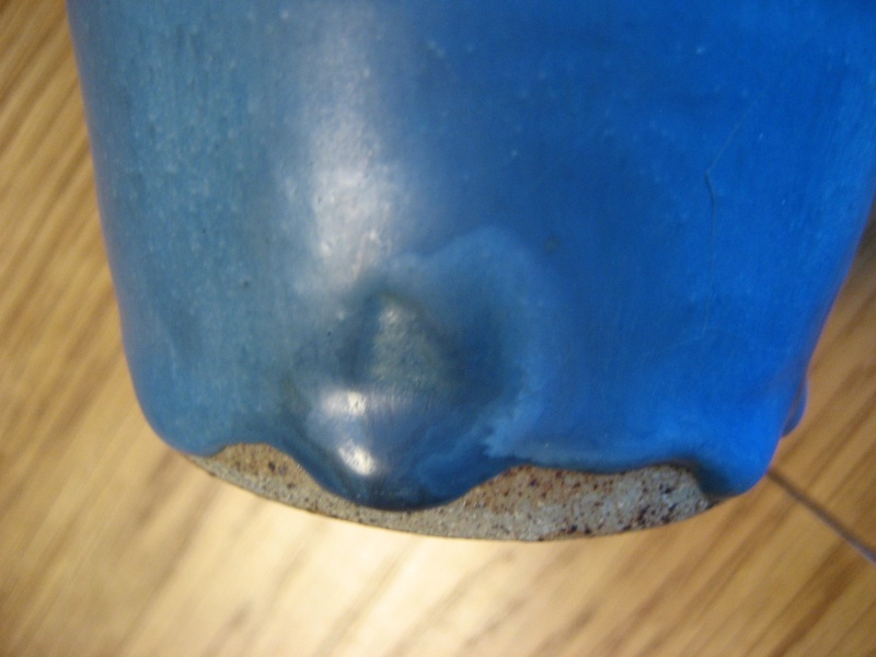 Blue drip glaze jug - S stamp Img_1829