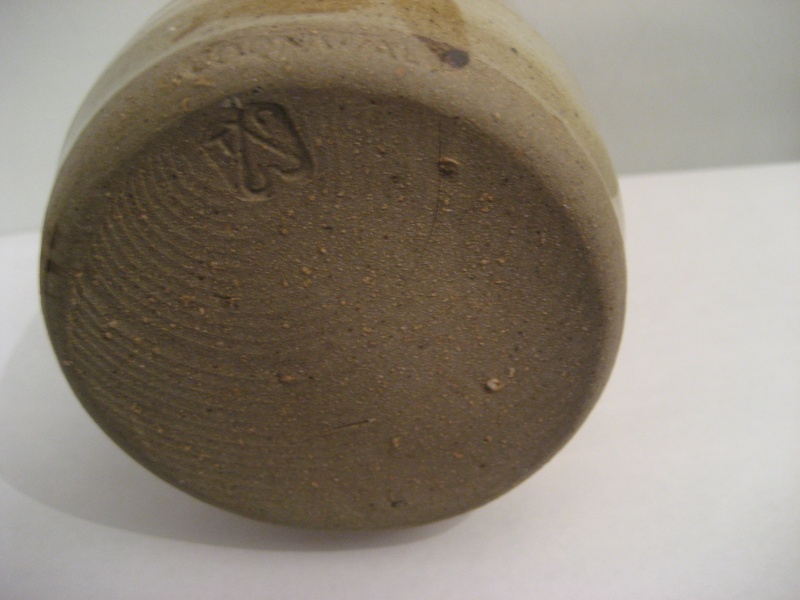 Stoneware vase 'Cornwall' and 'TP' mark - Ian Box Trevillian Pottery  Img_2311