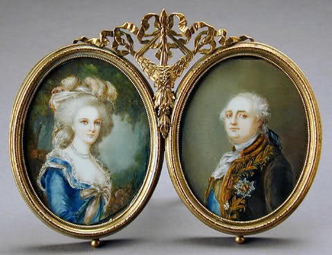 Marie Antoinette at Versailles - Portraits of Louis XVI and Marie Antoinette together C225da10
