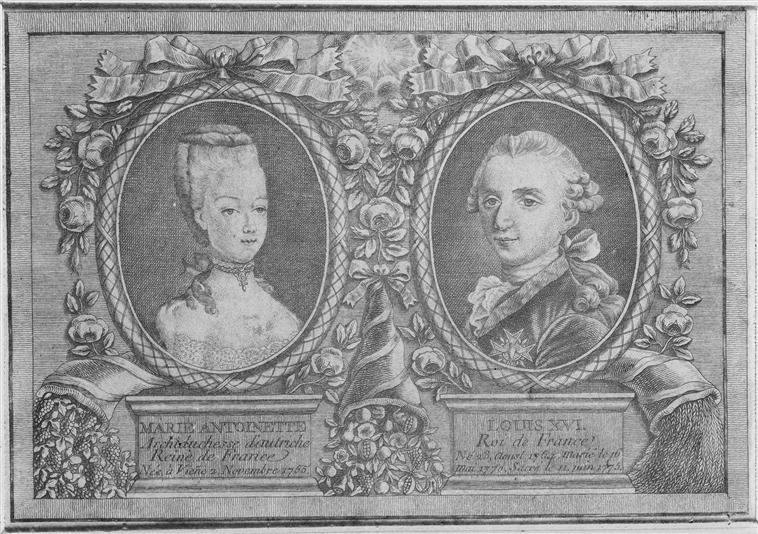 Gravures représentant Louis XVI et Marie-Antoinette Zzzz_j10