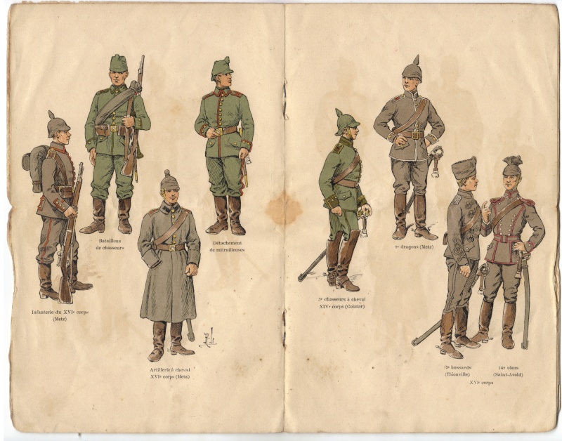 (H)  fascicule de 1911 " les nouveaux uniformes gris de l'armée allemande"VENDU 15-01-10