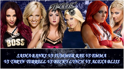 Match 6: Sasha Banks vs Summer Rae vs Emma vs Taryn Terrell vs Becky Lynch vs Alexa Bliss 626