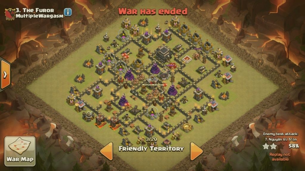 WAR BASES: Anti-3-star bases for TH8 and TH9, and TH10 anti 2 star Screen14