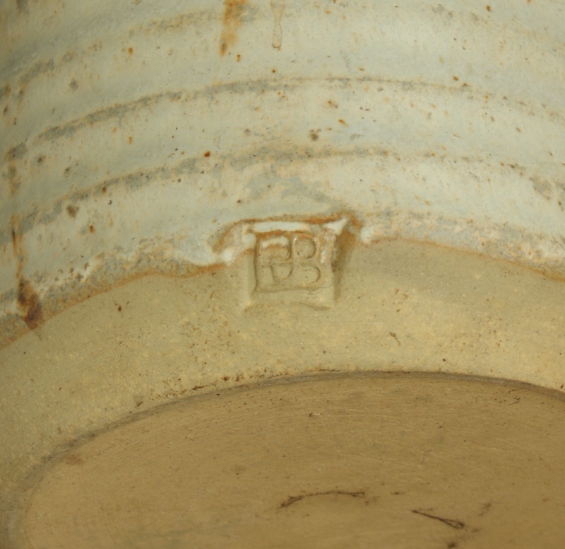 Studio Pottery Vase: Marks PB-AB