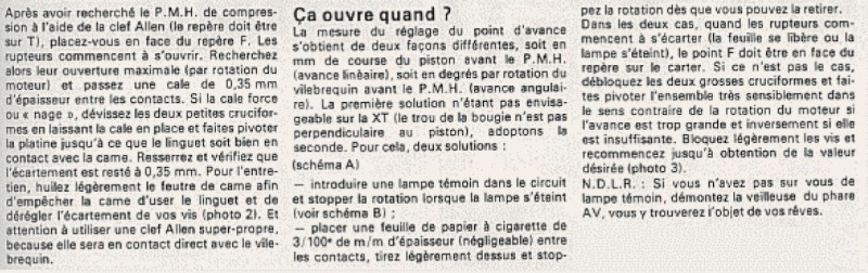 Allumage : Articles De Presse : Réglage de l'allumage en statique 417