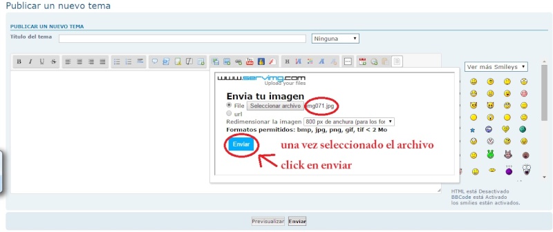 Como subir imagenes al foro 0310