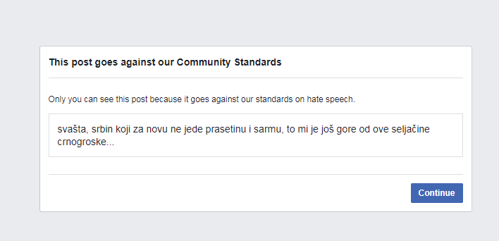 govor mržnje na fejsbuku Hate_s11