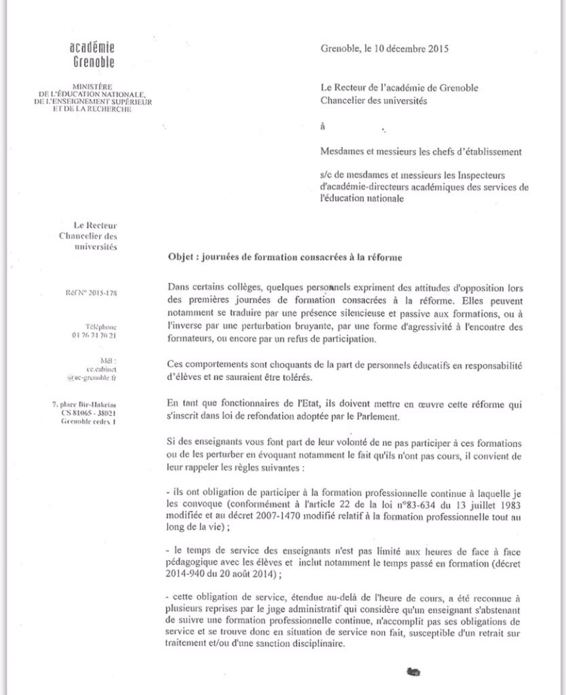 college2016 - Collège 2016 : le Rectorat de Grenoble invite à signaler les "attitudes d'opposition" - Page 3 Lettre10