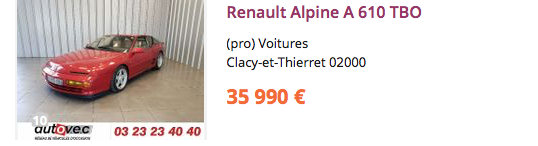 Les belles Alpine GTA et A610 à vendre - Page 24 Captur18