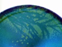 barium ​Glaze bowl with flower or propeller mark - John Curry, Sonoma, USA  Myster11