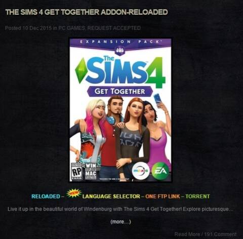 the sims 4 reloaded get togheter the sims 4 reloaded get togheter