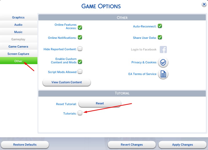 How to deactivate tutorials in TS4. [OBSOLETE] Ts4_tu10