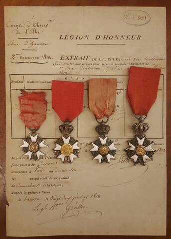 Mes médailles de la Légion d'honneur 1er Empire