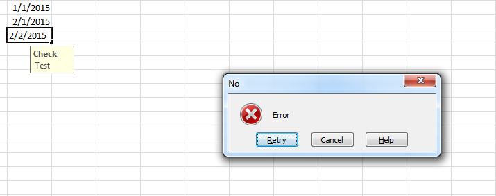 Using Data Validation In Exce To Warning User When Data Entry Error!! 2311