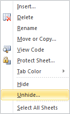 Using Hide Function On EXCEL Sheet !! 410