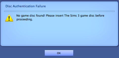 no game disc found please insert the sims 3 crack