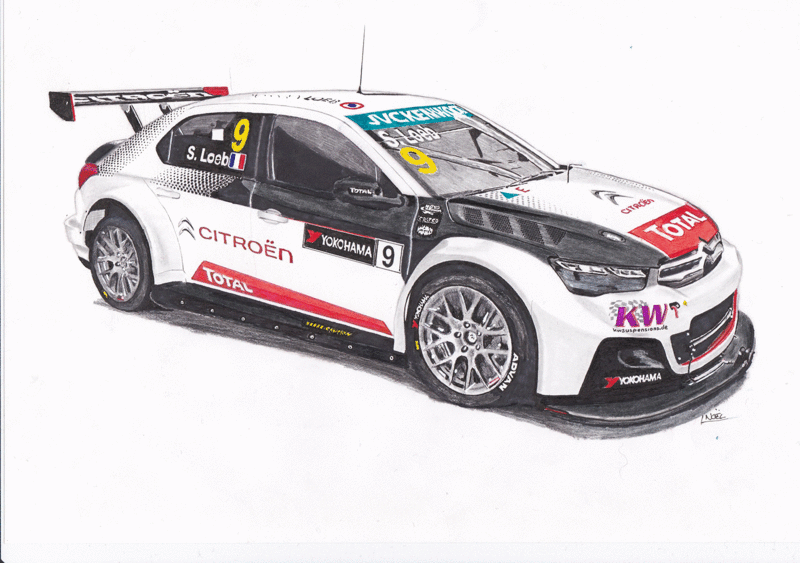 Voiture de Sébastien Loeb Dessin10