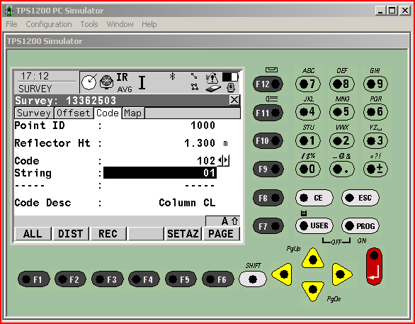  جهازtotal station leica1200 وكانك تمتلكه من خلال جهاز الكمبيوتر 110