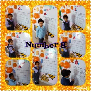 Number 8 and orange colour  4a25f510