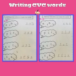 Phonics ( Letter Mm) + reading and writing CVC words 8c88c110