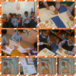 Teaching orange colour and square shape Colla180