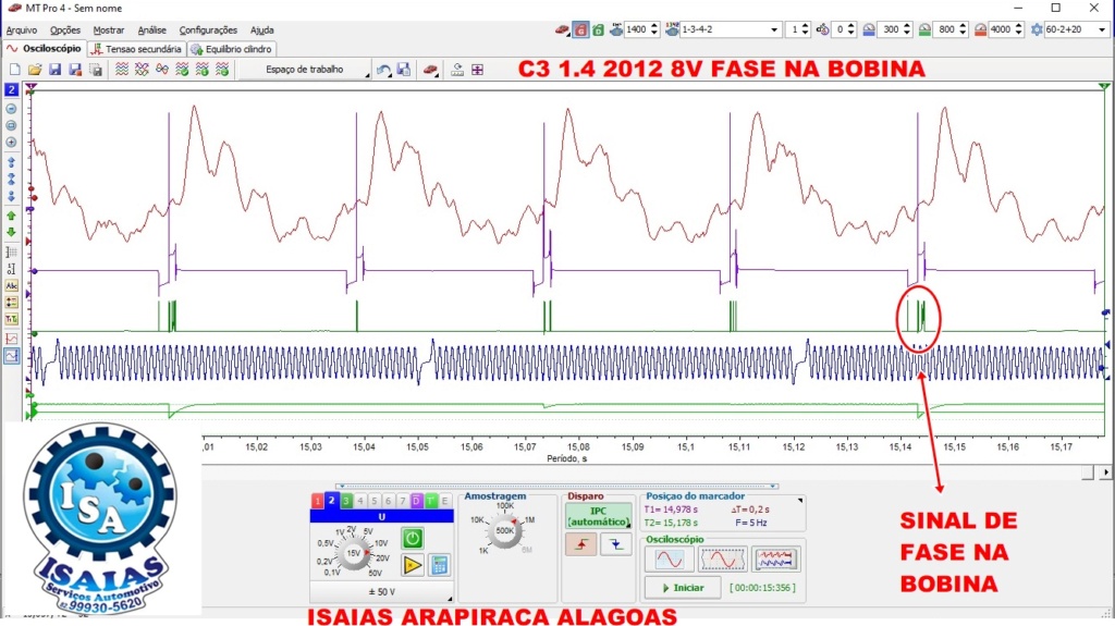 sinal - C3 1.4 8V 2012 FLEX FASE NA BOBINA  Sincro21