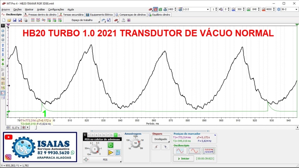 TRANSDUTOR - HB20 1.0 TURBO FALHA NA VALVULA DE ESCAPE DO CILINDRO 2 ,NA SEGUNDA IMAGEM É COM O TRANSDUTOR QUE ESTOU DESENVOLVENDO Tva11