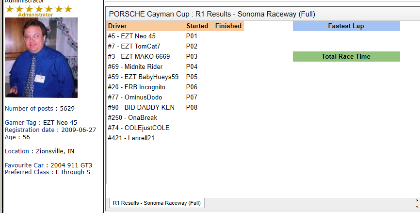 EZT PORSCHE CAYMAN CUP - RACE 1:  Sonoma Raceway Screen10