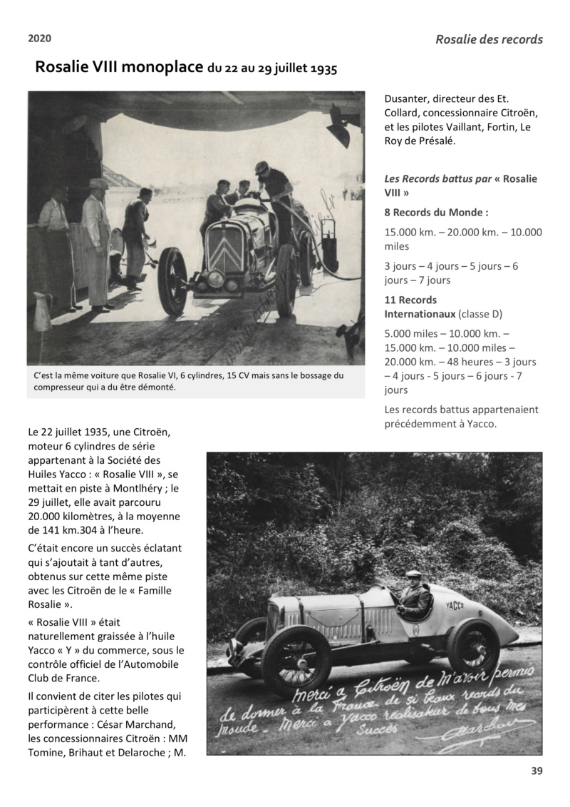 Citroën "Les Rosalie des records YACCO" : Proposition "spéciale - Collection" 2019 du Forumchti Fascic10
