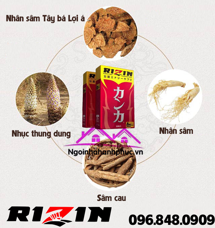 Rizin thành phần bên trong và cách sử dụng bổ thận rizin chính hãng hiệu quả Rizin-11
