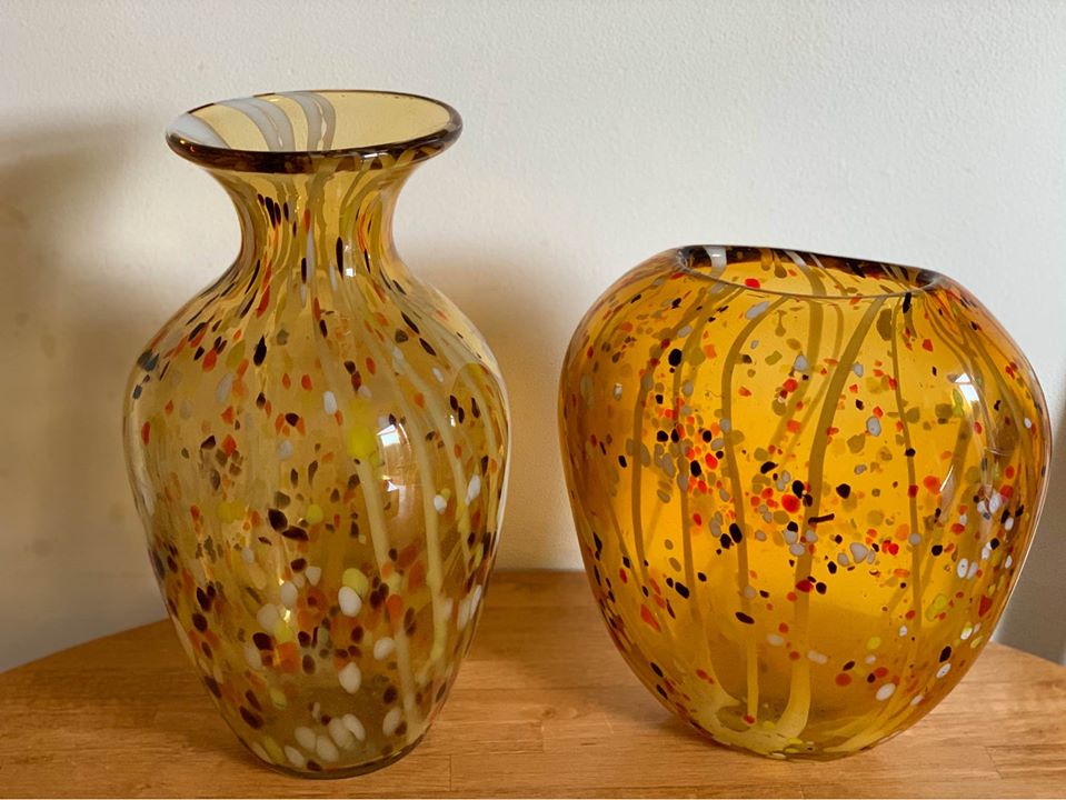 Glass vases id help please 90441810