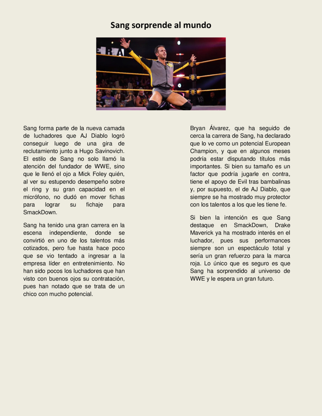 WWE Magazine Edición Septiembre 2020 Sang-s10