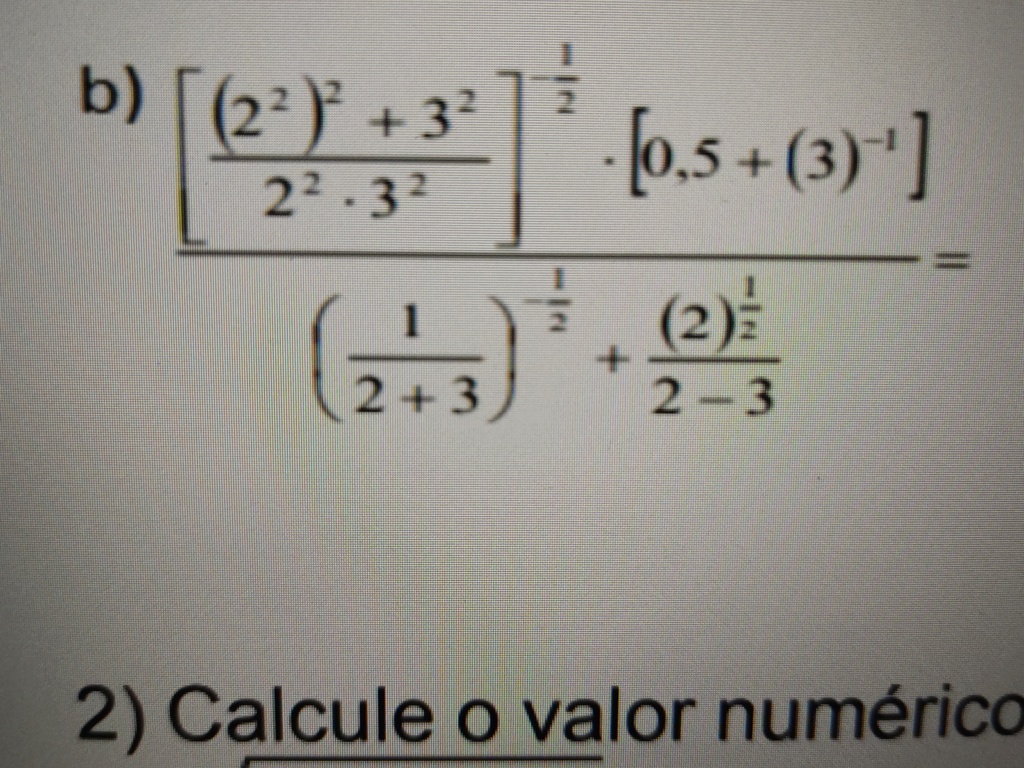 Expressões numéricas  16474810