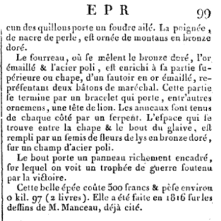 Un  magnifique glaive de Maréchal de France mod.1817 adjugé 117760€ - Page 2 83e2eb10