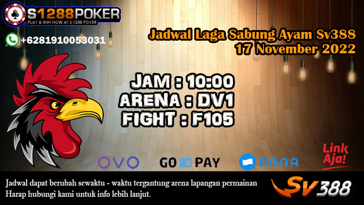 Jadwal Laga Sabung Ayam Sv388 17 November 2022 Jadwal73