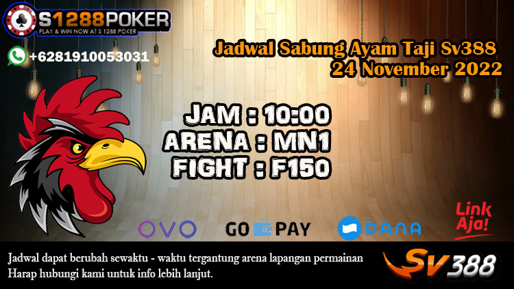 Jadwal Sabung Ayam Taji Sv388 24 November 2022 Jadwal78