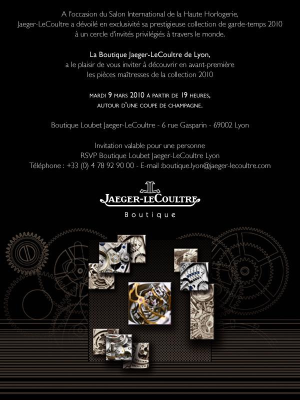 Invitation de la boutique JLC Loubet de Lyon à une soirée le 9 mars prochain Invita10