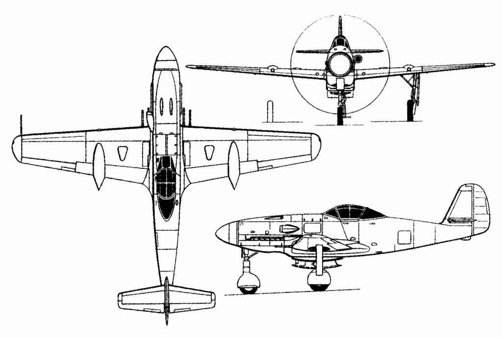 Messerschmitt Me 309 V1 (1942) [1:72 - HUMA-Modell] Me-30910