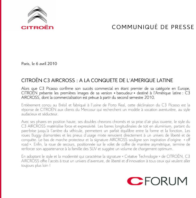 [SUJET OFFICIEL][MERCOSUR] Citroën Aircross & C3 Picasso - Page 5 Cpc3ai10