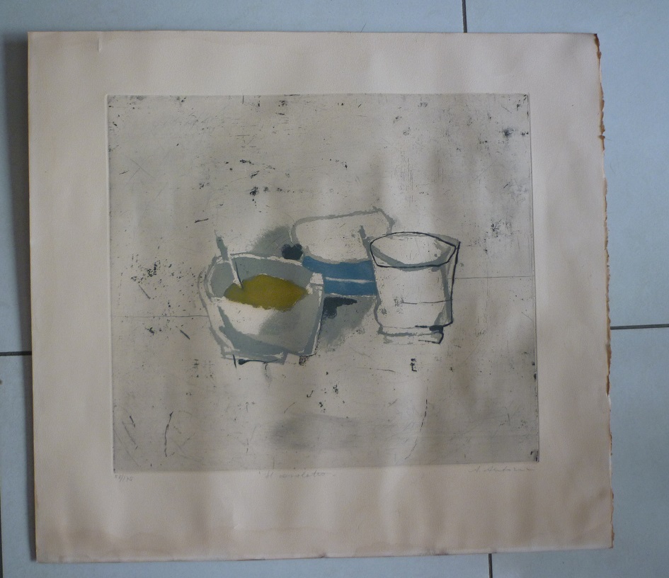 Une gravure en aquatinte signée de Annapia ANTONINI P1980110