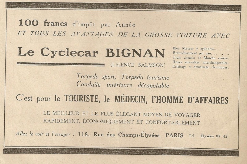 BIGNAN cyclecar Bignan11