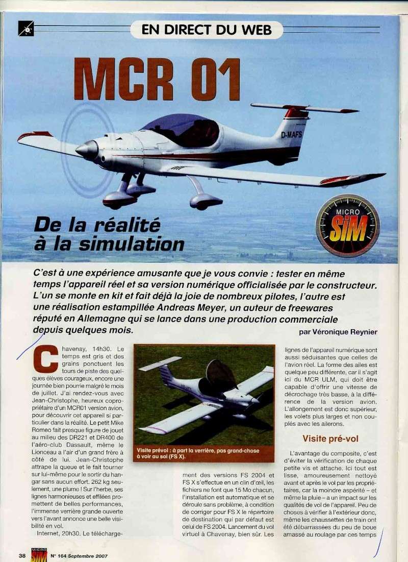 MCR01 ULC sur flight simulator X Mcr-110