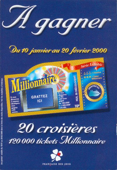 Notice Millionnaire promotionnelle, jeu concours... Notic104