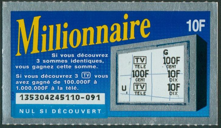 Millionnaire 13530 Emission 7 - Etude Ticket47