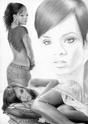 Triple portrait de Rihanna Dessin17