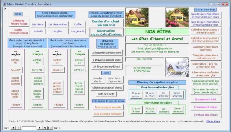 Outil gratuit de gestion de 1 à 5 Gîtes Menu_p10