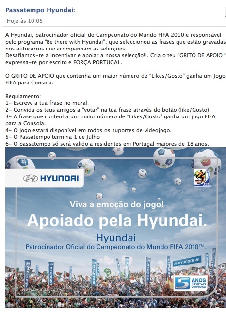 Passatempo Hyundai - Jogo FIFA para Consola Captur21
